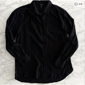 Banana Republic Black Button-down Shirt